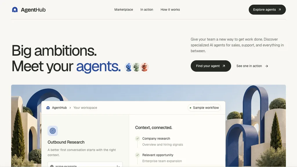 AgentHub - marketplace of AI agents for business teams