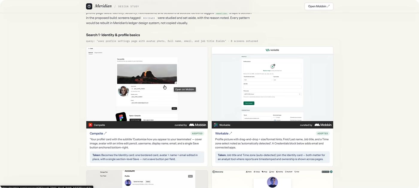 Mobbin MCP: 600,000+ Real Design References Inside Claude Code - A real workflow: designing from evidence
