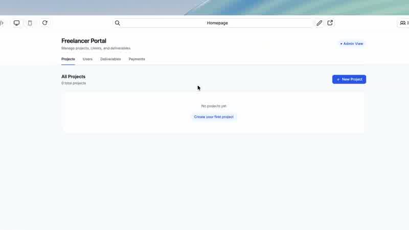 I Built a Full-Stack Freelancer Portal in One Afternoon Using Anything - From Blank Project to Live Database in Under a Minute