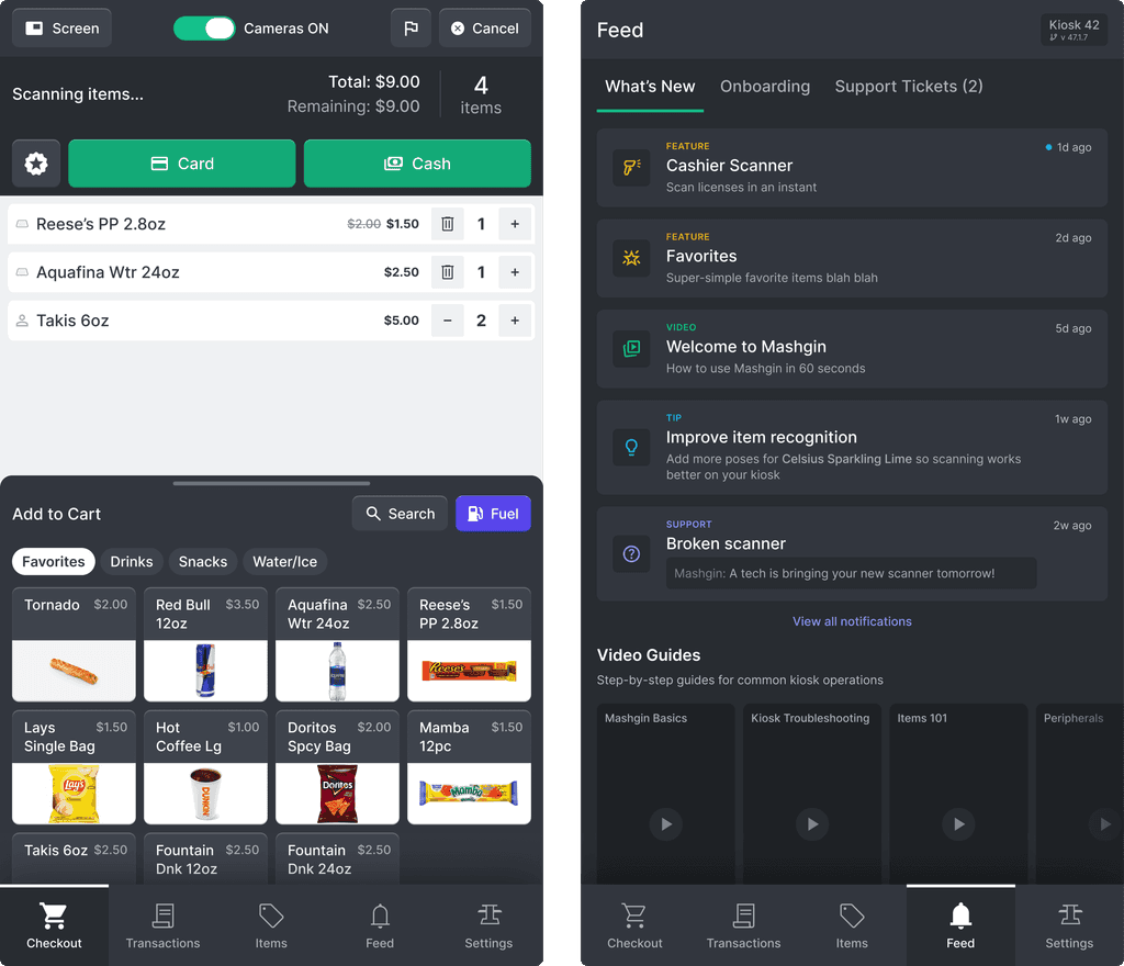 Cashier UI - Modern POS for assisted checkout