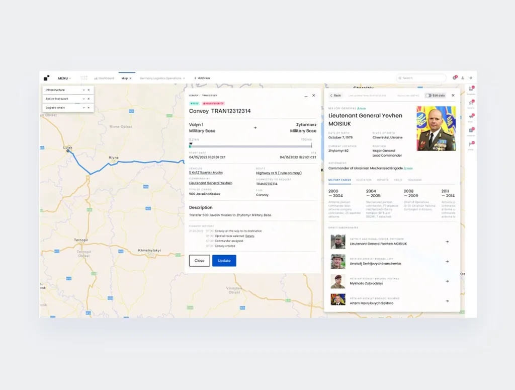 MarkLogic Logistics App - Geospatial logistics concept